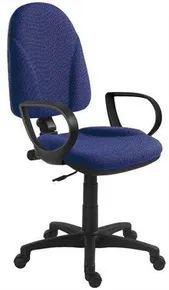 Bürostuhl, Textil, Gestell schwarz, 1080, blau